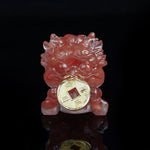 Buddha Stones Handmade Cute PiXiu Gold Coin Crystal Fengshui Energy Wealth Fortune Home Decoration