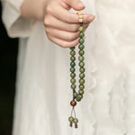 Buddha Stones Green Sandalwood Positive Peace Bracelet