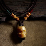 Buddha Stones Tibetan Camel Bone Skull The Lord of the Corpse Forest Protection Necklace Pendant