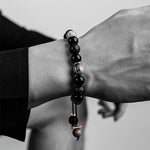 FREE Today: Transmute Negative Energy Black Obsidian Lava Rock Stone Yin Yang Strength Bracelet