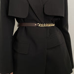 Paneled Thin Belt