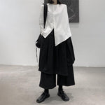 Irregular Slit Long Sleeve T-Shirt