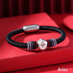 Buddha Stones 999 Sterling Silver 12 Constellations of the Zodiac Blessing Handmade String Bracelet (Extra 35% Off | USE CODE: FS35)