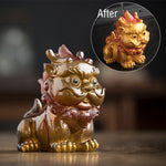 Buddha Stones Color Changing Small PiXiu Resin Tea Pet Wealth Home Figurine Decoration