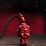 Buddha Stones Chinese Zodiac Natal Buddha Natural Cinnabar Amulet Keep Away Evil Spirits Necklace Pendant