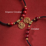 Buddha Stones Cinnabar Bead Fu Character Charm Blessing Braided String Bracelet (Extra 30% Off | USE CODE: FS30)