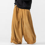 Corduroy Straight Wide-leg Harem Pants