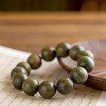 Buddha Stones Tibetan Green Sandalwood Soothing Cure Bracelet (Extra 35% Off | USE CODE: FS35)
