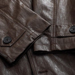 Japanese Retro PU Leather Windbreaker