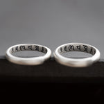 Buddha Stones 990 Sterling Silver Six True Words Om Mani Padme Hum Love Peace Ring (Extra 35% Off | USE CODE: FS35)