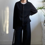 Multi-button Straight Shoulder Loose Casual Cardigan