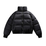 Stand-up Collar Solid Color Casual Cotton Jacket