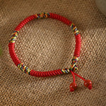 Buddha Stones Five Colors King Kong Knot String Protection Luck Bracelet