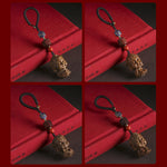 Buddha Stones Chinese Zodiac Natal Buddha Green Sandalwood Om Mani Padme Hum Peace Key Chain