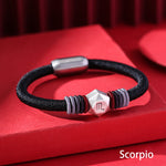 Buddha Stones 999 Sterling Silver 12 Constellations of the Zodiac Blessing Handmade String Bracelet (Extra 35% Off | USE CODE: FS35)