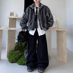 Winter Retro Oversized Stand Collar Faux Fur Coat