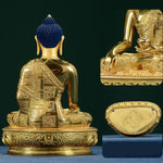 Buddha Stones Buddha Shakyamuni Figurine Enlightenment Copper Statue Home Offering Decoration