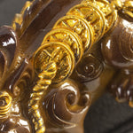 Buddha Stones Color Changing Small PiXiu Copper Coins Resin Tea Pet Wealth Home Figurine Decoration