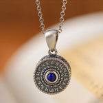 Buddha Stones 925 Sterling Silver Om Mani Padme Hum Lazurite Love Peace Necklace Pendant