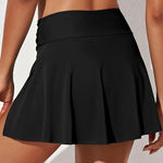 Zeagoo Women's Crossover Tennis Skirt High Waist Tummy Control Ruched Bikini Bottoms with Pockets