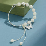 Buddha Stones Bodhi Seed Butterfly Lotus Luck Wealth Bracelet Bangle