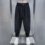 Casual Cuffed Corduroy Harem Pants