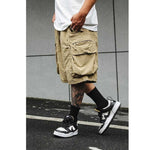 Large Pocket Zipper Casual Loose Shorts