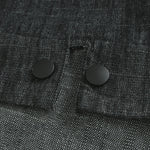 Square Neck Raw Edge Denim Vest Patchwork Jeans Two-Piece Set