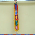 Buddha Stones Lotus Flower Eight Auspicious Symbols Meditation Enlightenment Colorful Tassels Wall Art