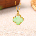Buddha Stones "May Luck and Joy Be With You" Jade Necklace Includes Gift Message Card