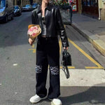 Padded Lapel Leather Jacket