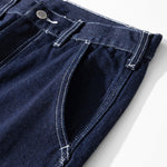 Raw Denim Multi-pocket Striped Outdoor Cargo Pants
