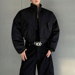 Cotton Stand Collar Thickened Cropped Coat