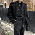 Simple Black  Zipper Short Jacket