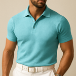 Men Lop-up Hollow Short-sleeved Polo
