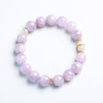 Buddha Stones Kunzite Hetian White Jade Gourd Love Spiritual Growth Bracelet