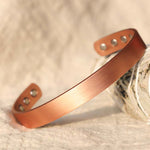 Buddha Stones Vintage Pattern Magnetic Copper Adjustable Cuff Bracelet Bangle
