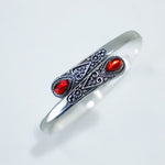 Buddha Stones Zircon Water Drop Pattern Healing Cuff Bracelet Bangle