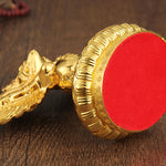 Buddha Stones Tibetan Gold Garuda Bird Alloy Protection Home Decoration
