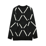 Winter Rhombus Plush Pullover Sweater