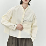 Women's Line Embroidered Collared Shirt
