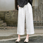 Drawstring Linen Thin Wide-Leg Pants