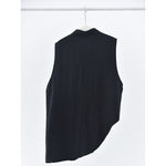 Women's Asymmetrical Draped Hem Hand-Stitched Vest