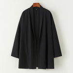 Loose cardigan cotton and linen Coat