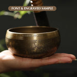 Buddha Stones Tibetan Meditation Sound Bowl Handcrafted for Healing and Mindfulness Singing Bowl Set