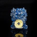 Buddha Stones Handmade Cute PiXiu Gold Coin Crystal Fengshui Energy Wealth Fortune Home Decoration