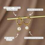 Essential Pearl Hoop Earrings