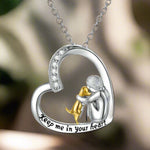925 Sterling Silver Necklace – Heart & Dog Design with Zirconia