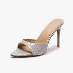 Delphine Croc Heels