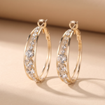 Elegant Sparkly Hoop Earrings
